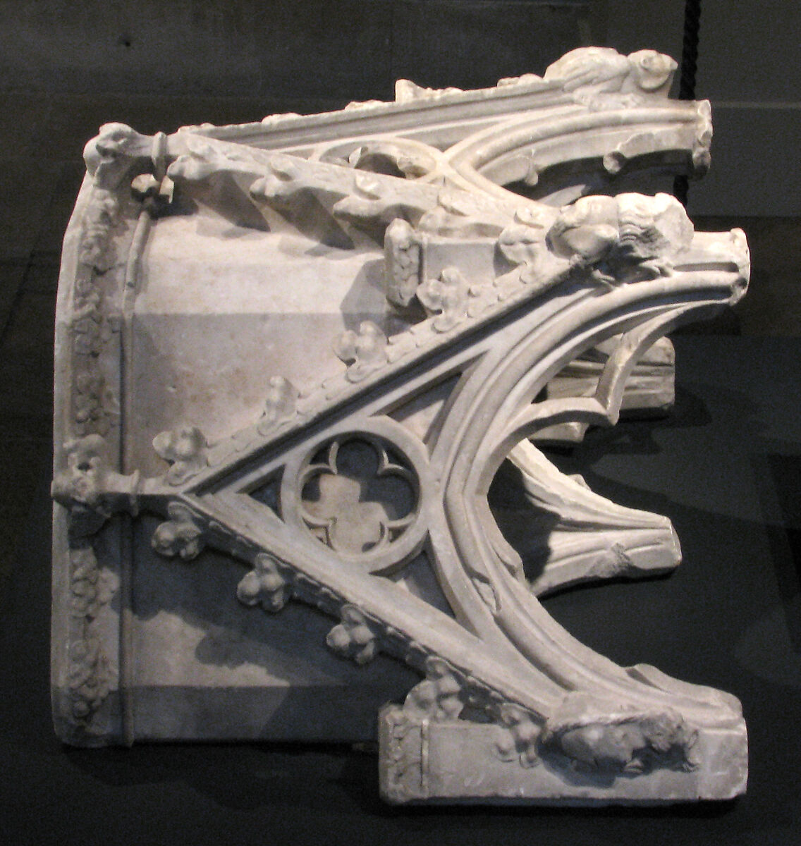 Canopy from the tomb of Philip III (the Bold) of France (1245-1285), Jean d'Arras (French, active 1297–1307), Marble, French