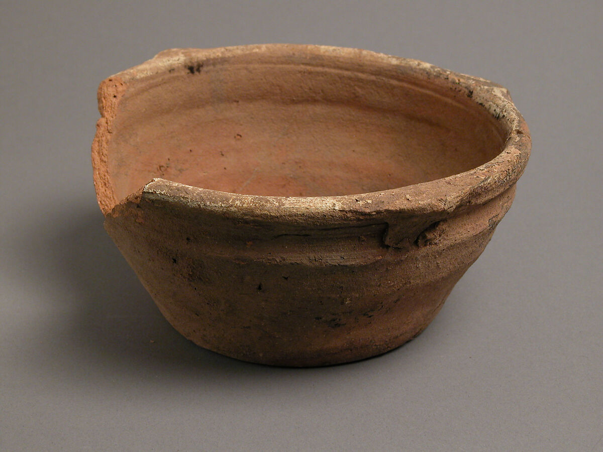 Bowl, Earthenware, slip decoration, Coptic 