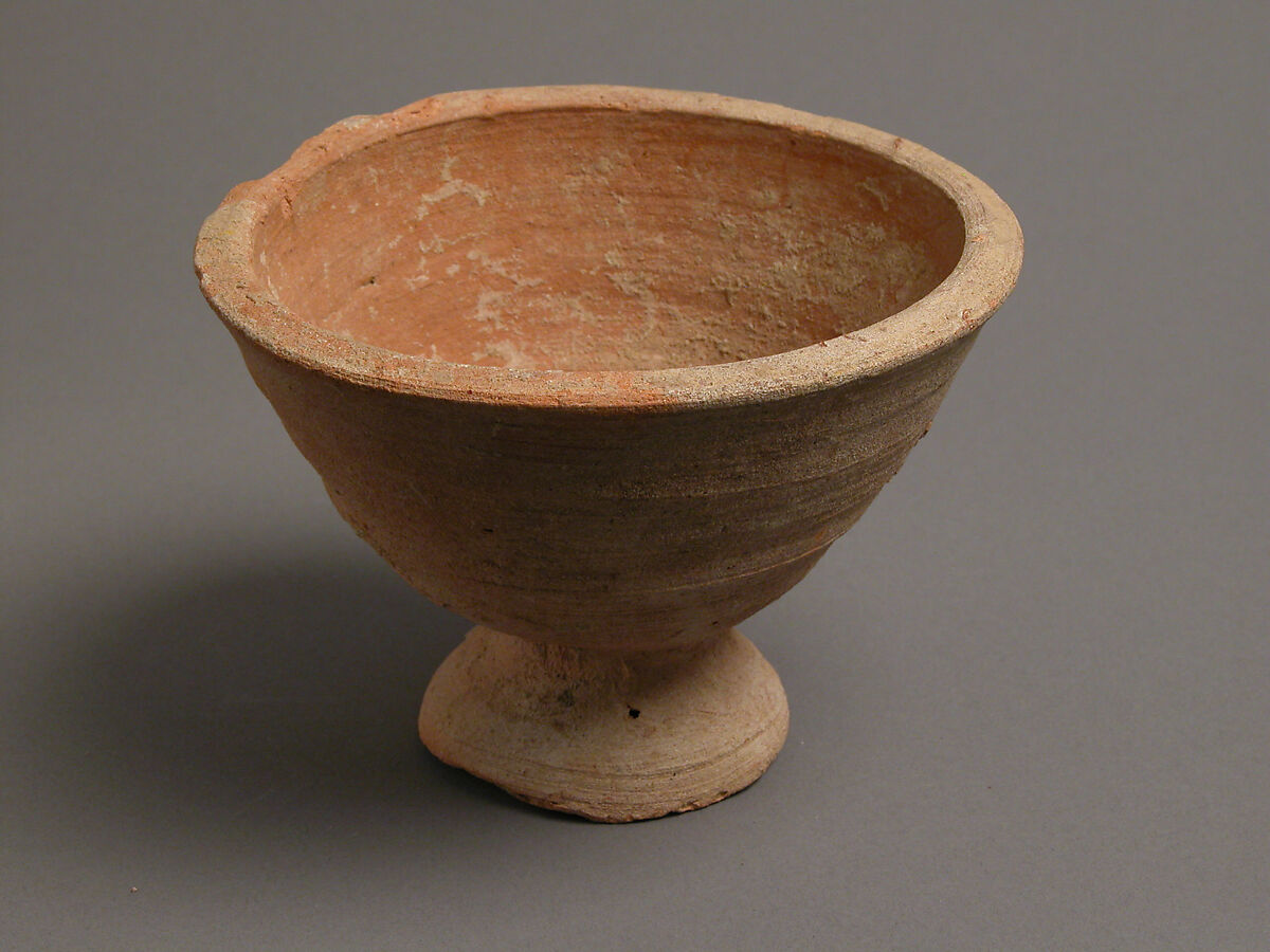 Footed Cup, Earthenware, Coptic 