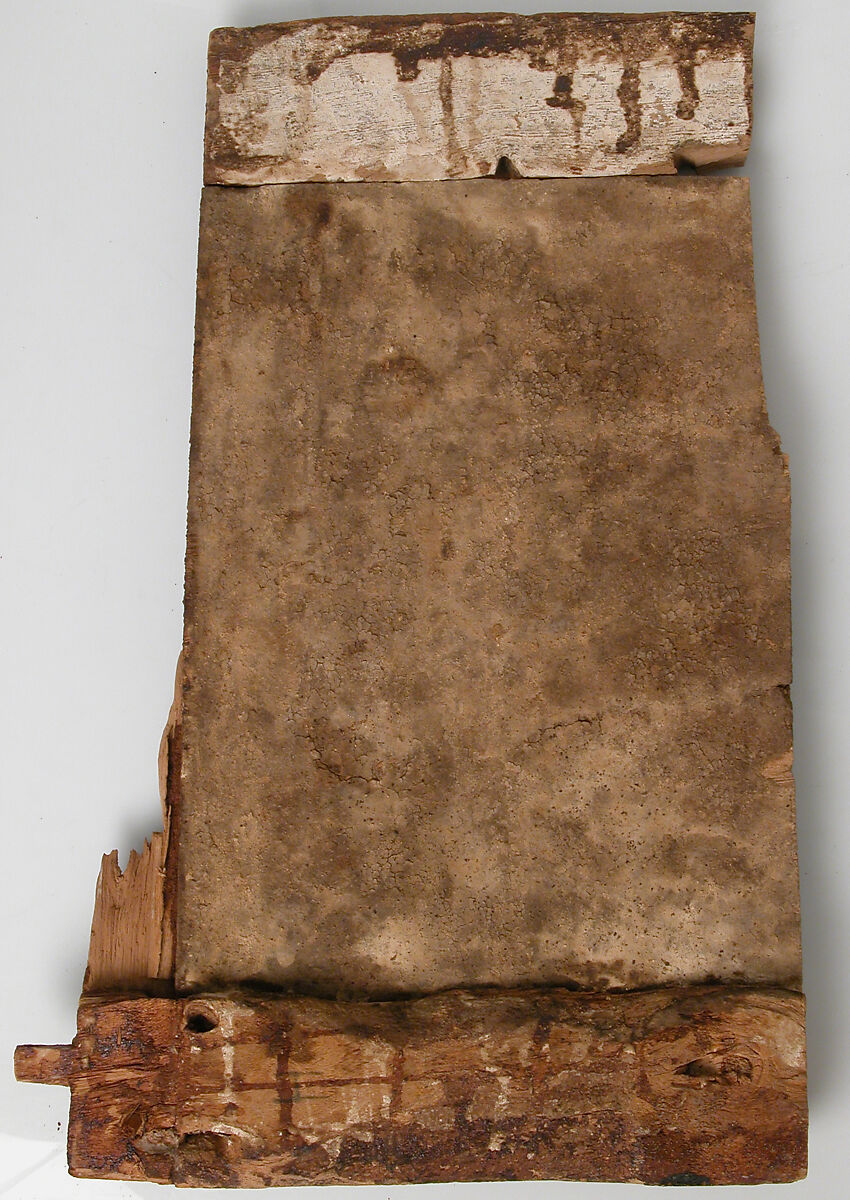 Fragment of a Stela, Wood, paint, Coptic