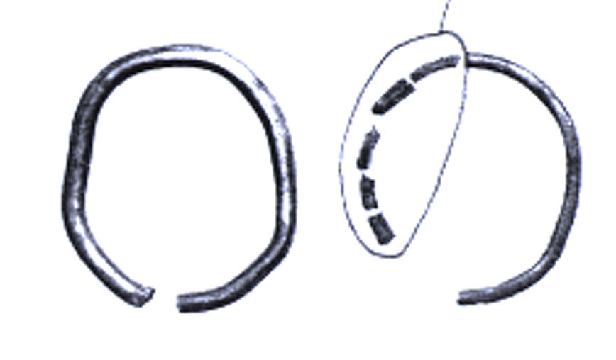 Pair of Earrings, Silver alloy, Coptic