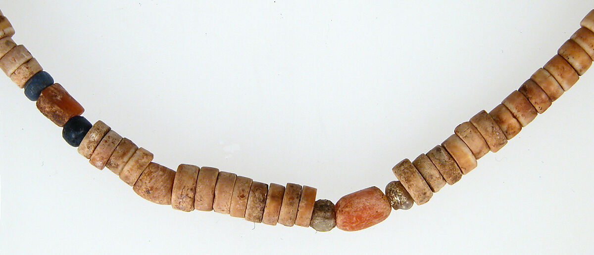 String of Beads, Elephant ivory (for the most part), glass, Coptic