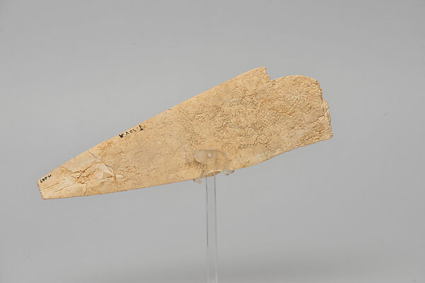 Triangular Plaque, Ivory, incised 