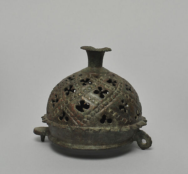 Lid of an Incense Burner, Leaded bronze, cast, pierced, and engraved 