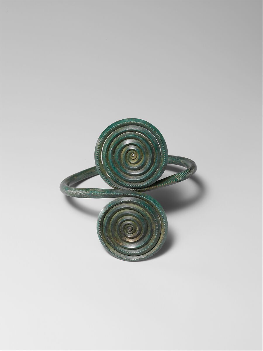 Armband with Spirals, Copper alloy, European Bronze Age 
