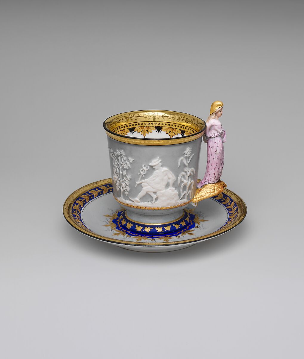 Liberty cup and saucer, Union Porcelain Works (1863–1922), Porcelain, American 