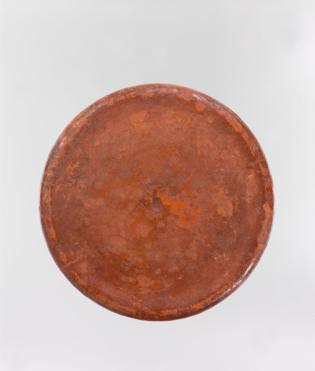 Dish with Abraham and Melchizedek, Hans of Landshut (German, Landshut, active late 15th century), Free-blown glass with paint and metallic foils, South German