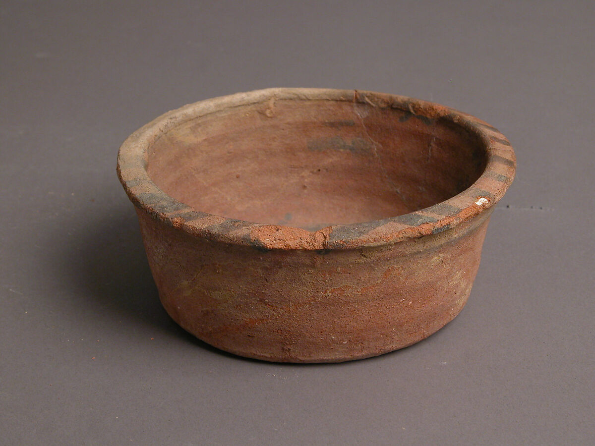 Bowl, Earthenware, slip decoration, Coptic 