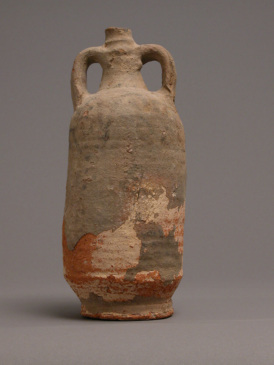 Jug, Earthenware, slip decoration, Coptic 