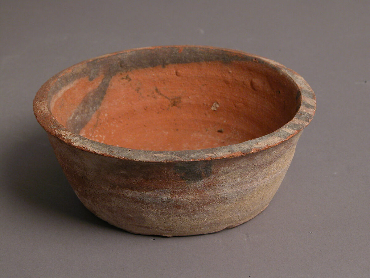 Bowl, Earthenware, slip decoration, Coptic 