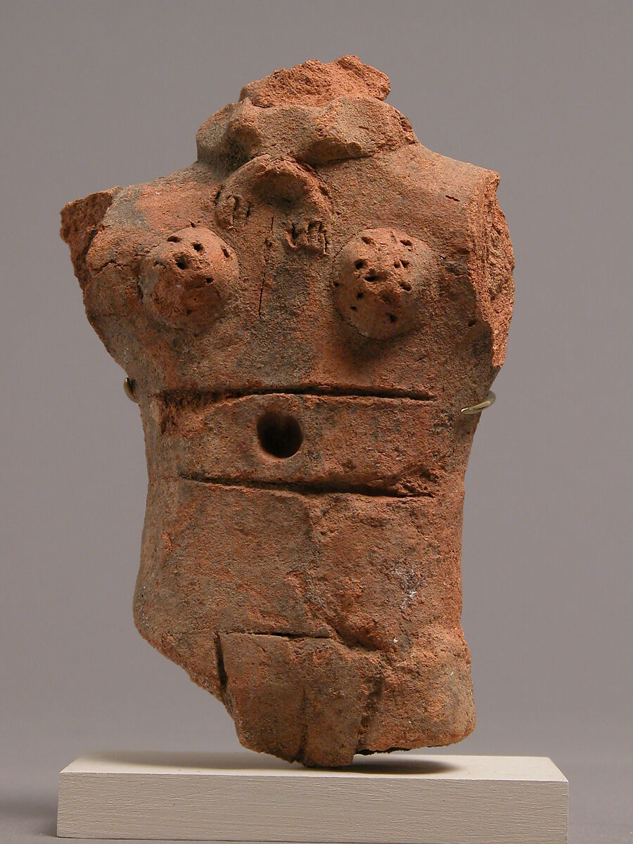 Fragment of a Figure, Earthenware, Coptic 