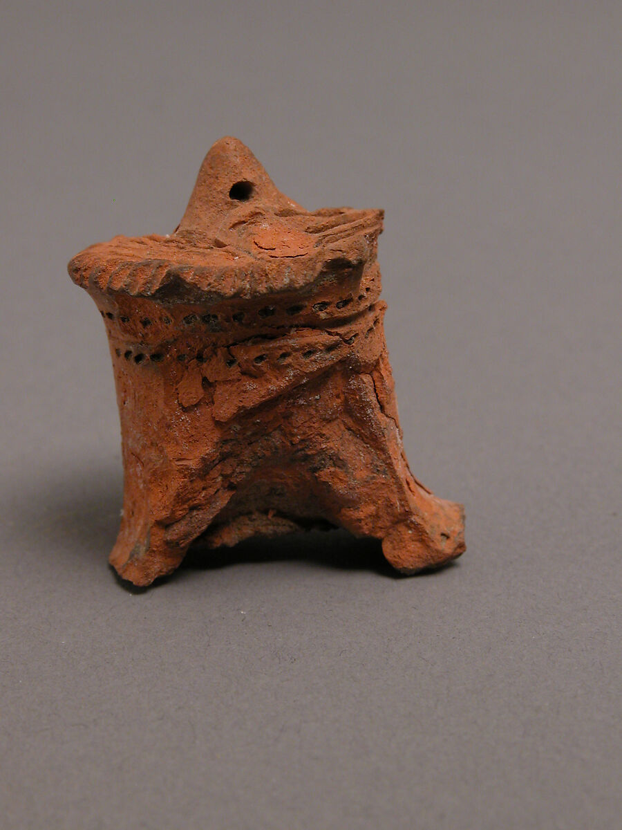 Head Fragment, Earthenware, Coptic 