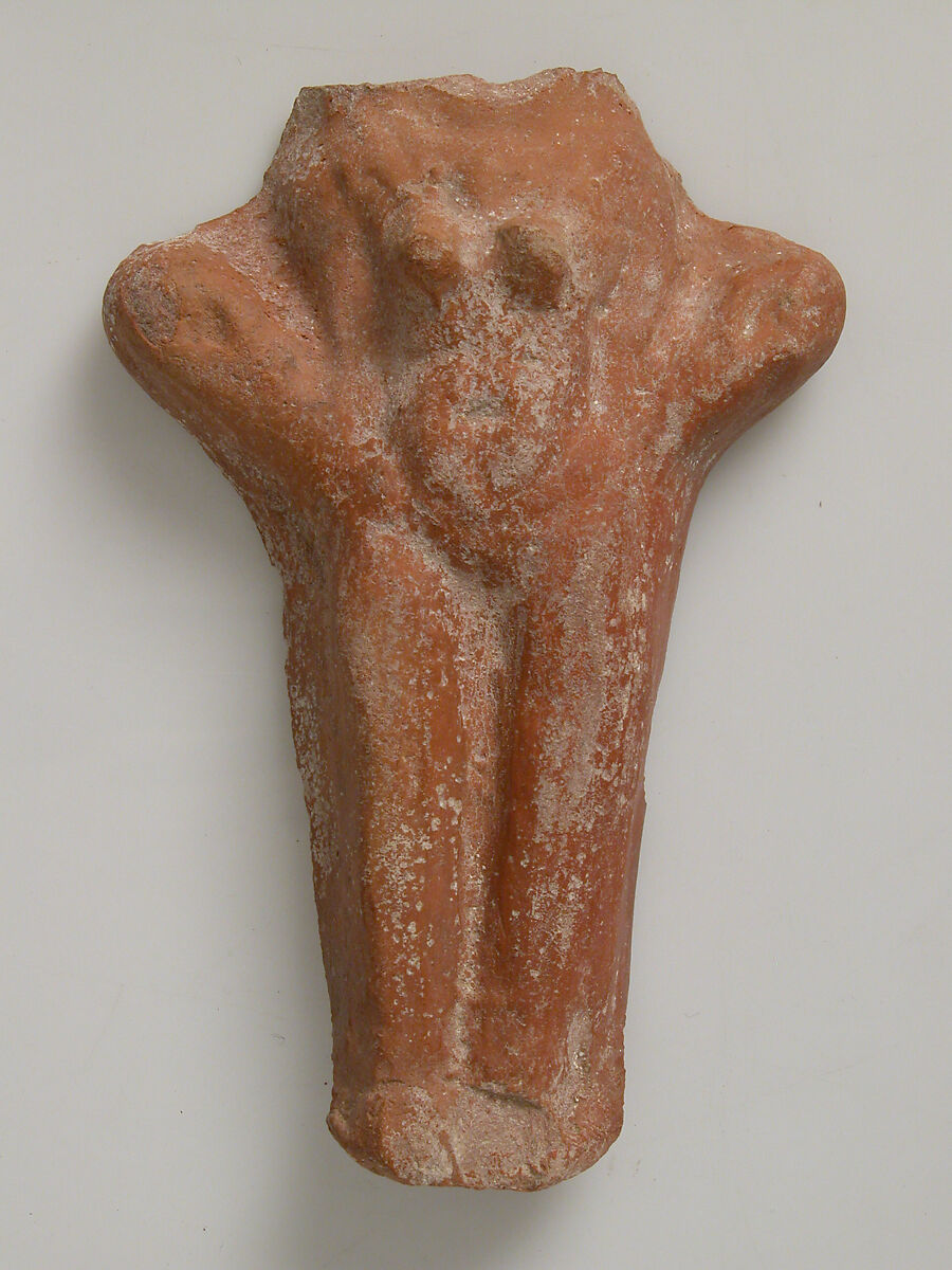 Fragment of a Female Figure, Earthenware, Coptic 