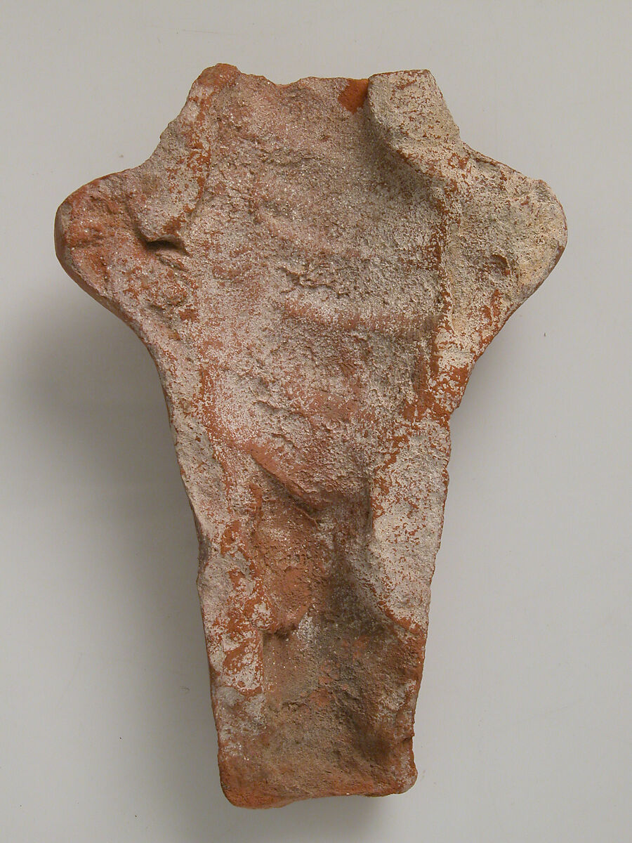 Fragment of a Female Figure, Earthenware, Coptic