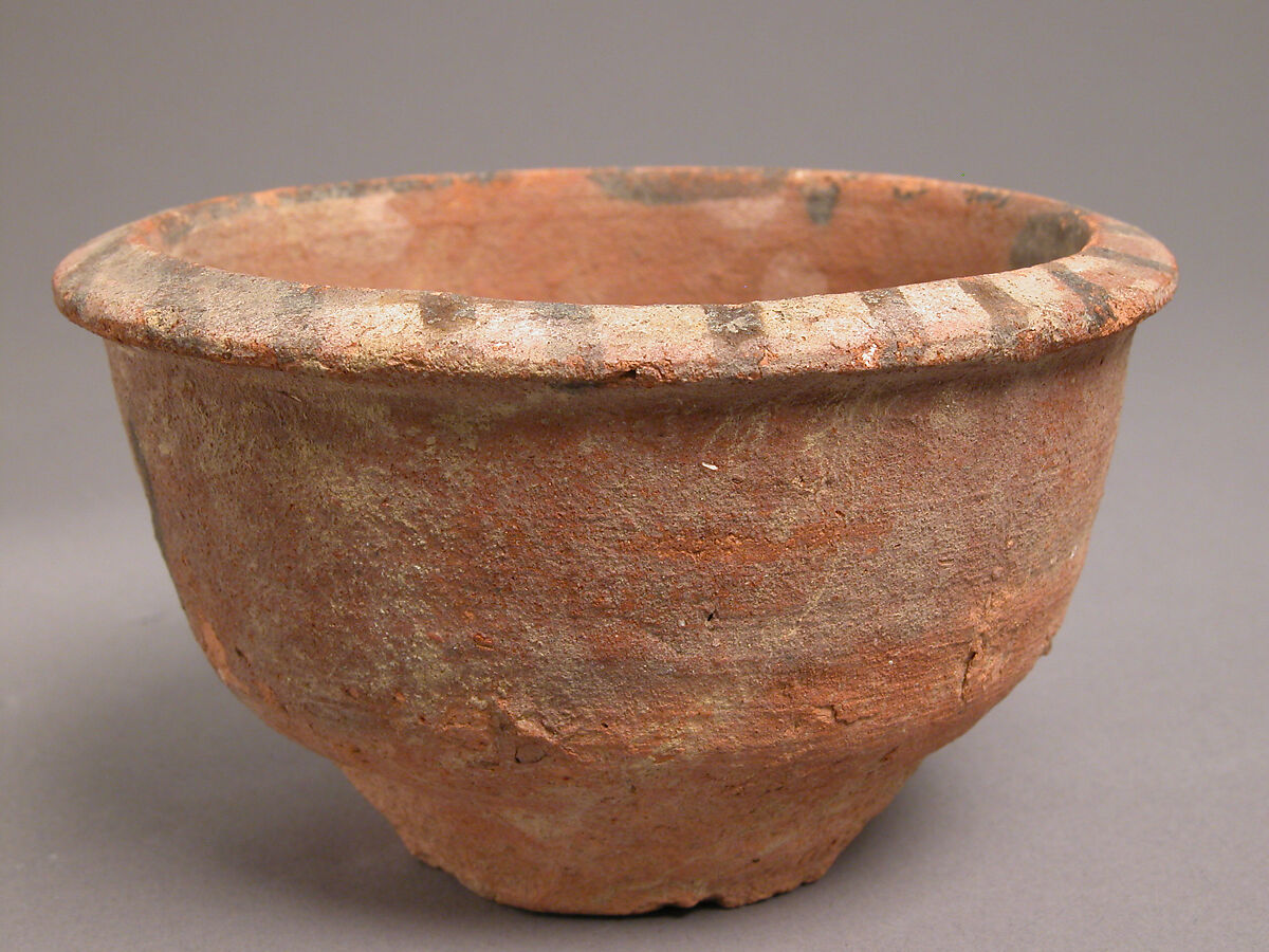 Bowl, Earthenware, slip decoration, Coptic 