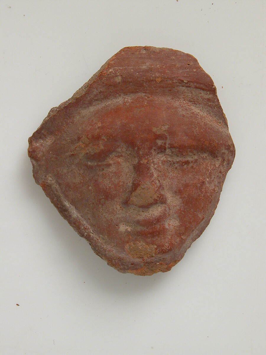 Head Fragment, Earthenware, Coptic 