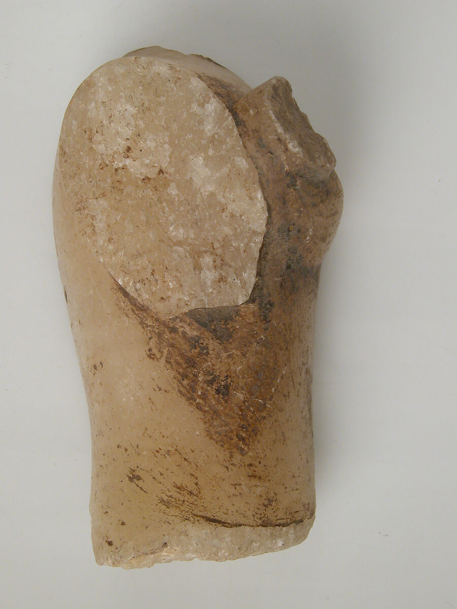 Sculpture Fragment, Stone (Alabaster), Coptic 