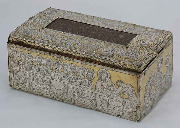 Portable Altar, Silver, with niello and gilding, porphyry and unknown stone; wood core, German (Hildesheim) 
