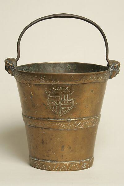 Situla, Copper alloy with iron handle (probably restored), German (Hildesheim) 