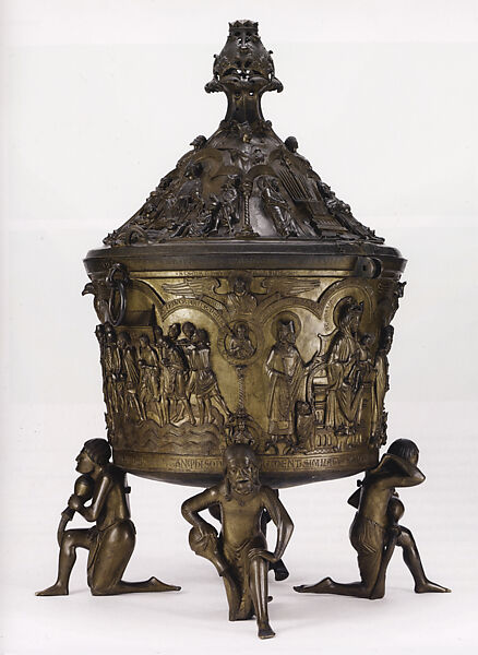 Baptismal Font, Copper alloy, cast in eight pieces, German (Hildesheim) 