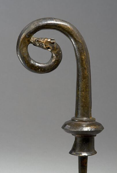 Head of the Crozier of Bishop Johannes I, Copper alloy, German (Hildesheim (?)) 