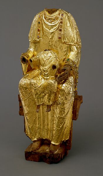 Virgin and Child Enthroned (so-called Golden Madonna), Gold on linden wood core, filigree, and precious and semiprecious stones, German (Hildesheim) 