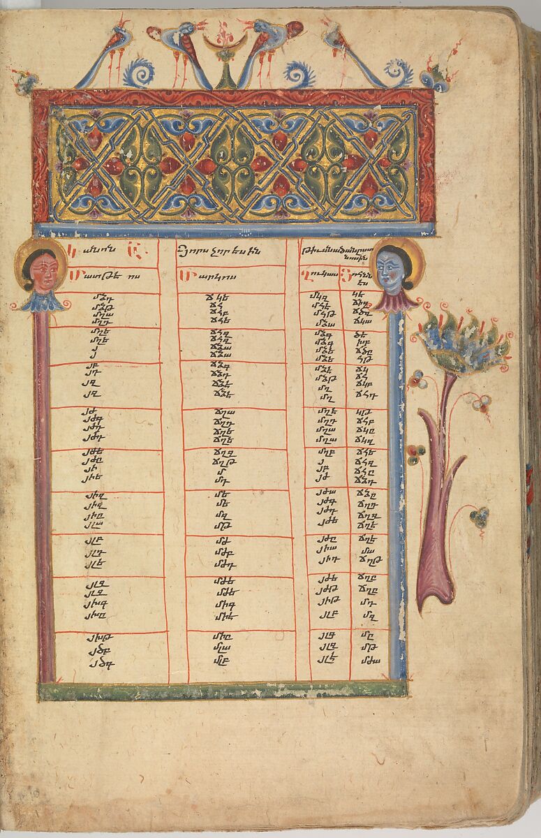 Four Gospels in Armenian, Tempera and gold on paper; stamped leather binding, Armenian