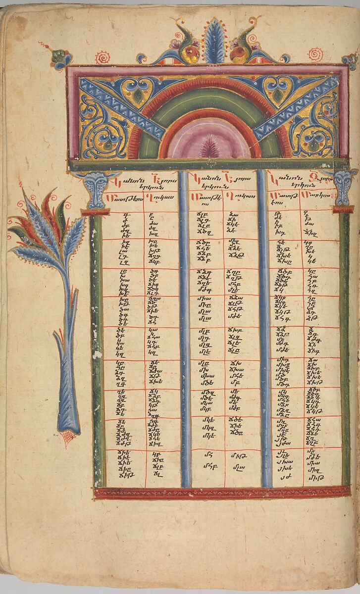 Four Gospels in Armenian, Tempera and gold on paper; stamped leather binding, Armenian