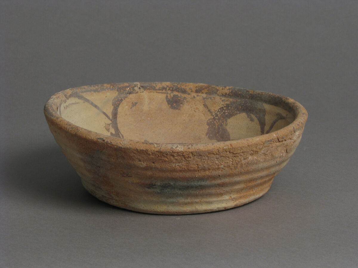 Bowl, Earthenware, slip decoration, Coptic 