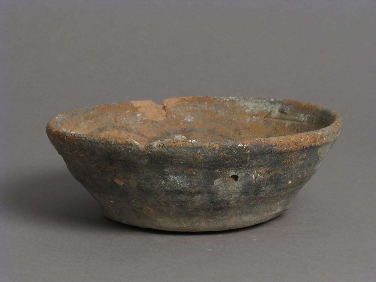 Bowl, Earthenware, slip decoration, Coptic 