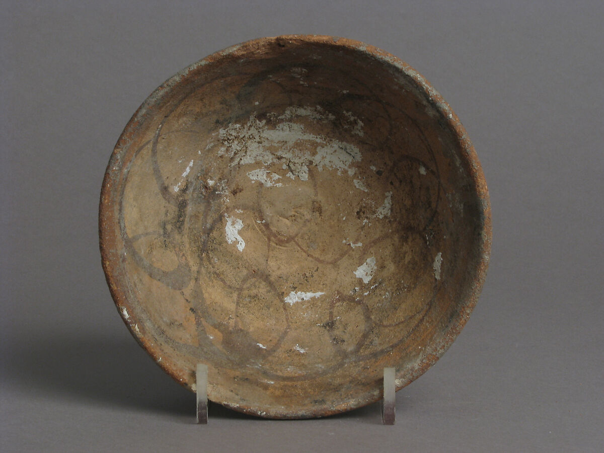Bowl, Earthenware, slip decoration, Coptic
