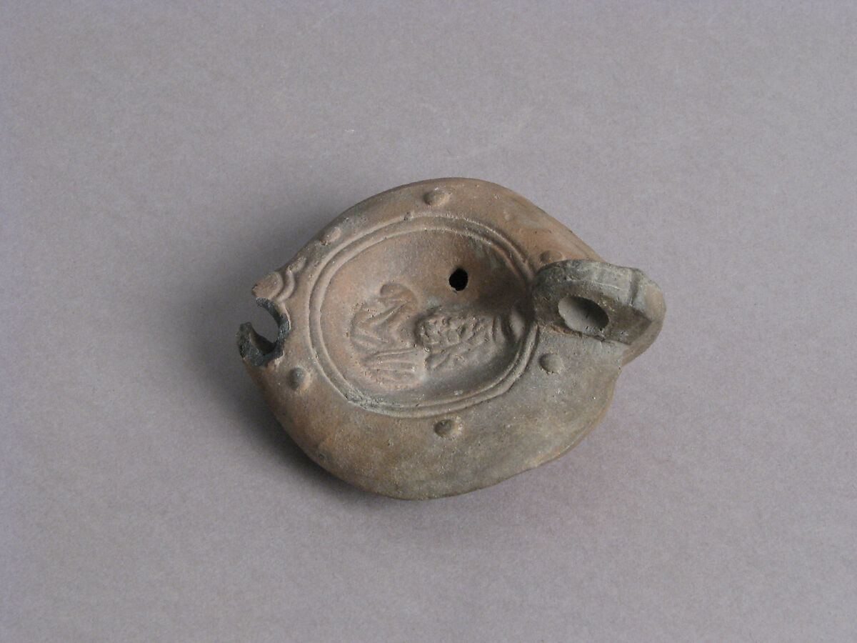 Oil Lamp, Earthenware, Coptic