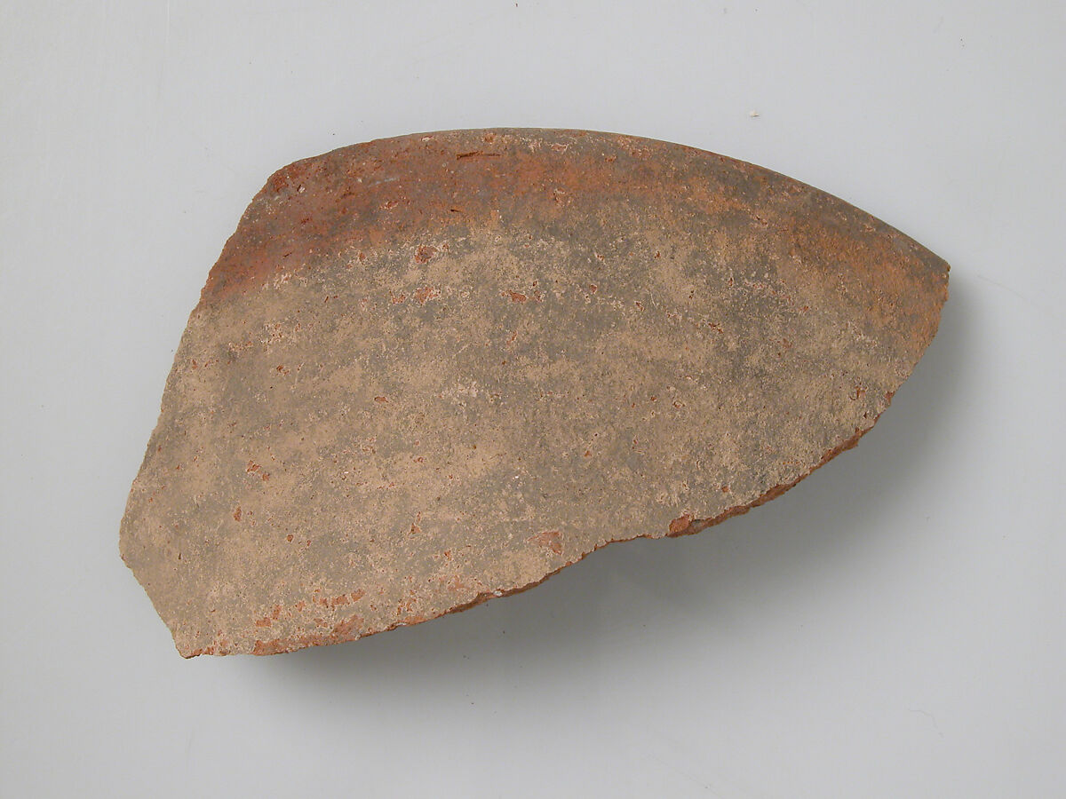 Pot Fragment, Earthenware, slip decoration, Coptic