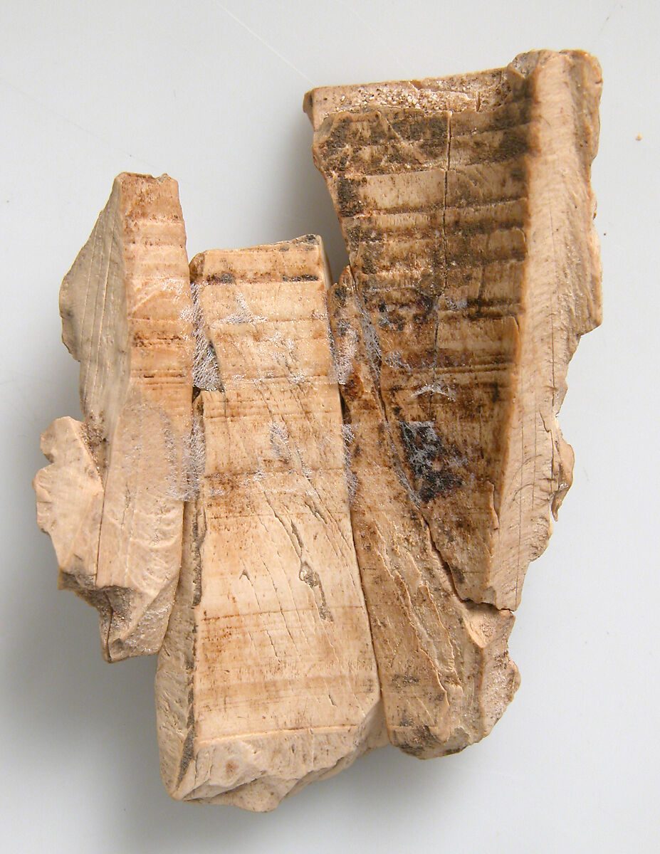Ivory Fragment with Figures, Elephant ivory, Coptic