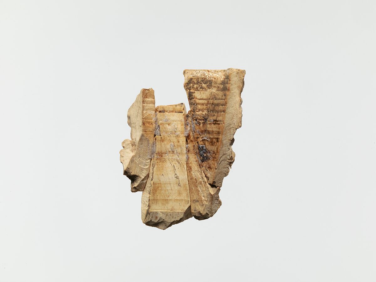 Ivory Fragment with Figures, Elephant ivory, Coptic