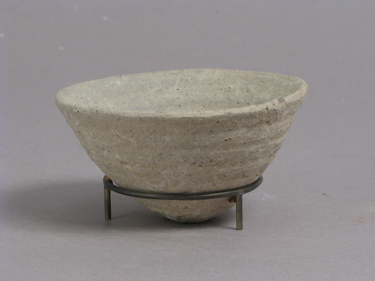 Footless Cup or Lid, Earthenware, Coptic 