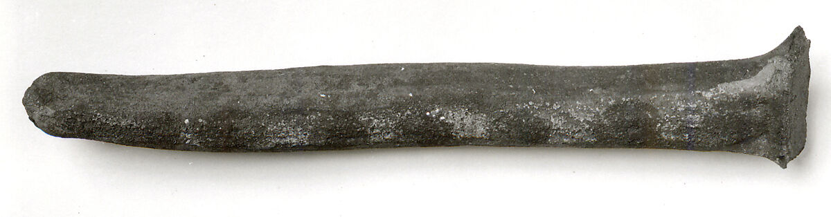 Ladle Handle, Earthenware, slip decoration, Coptic
