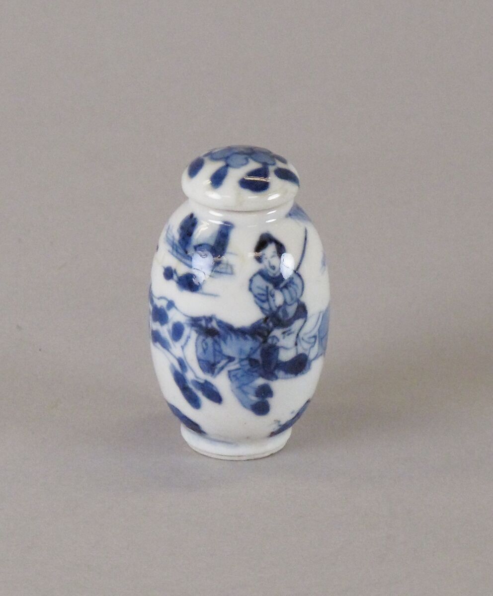 Jar with Female Rider, Porcelain painted with cobalt blue under a transparent glaze (Jingdezhen ware), China
