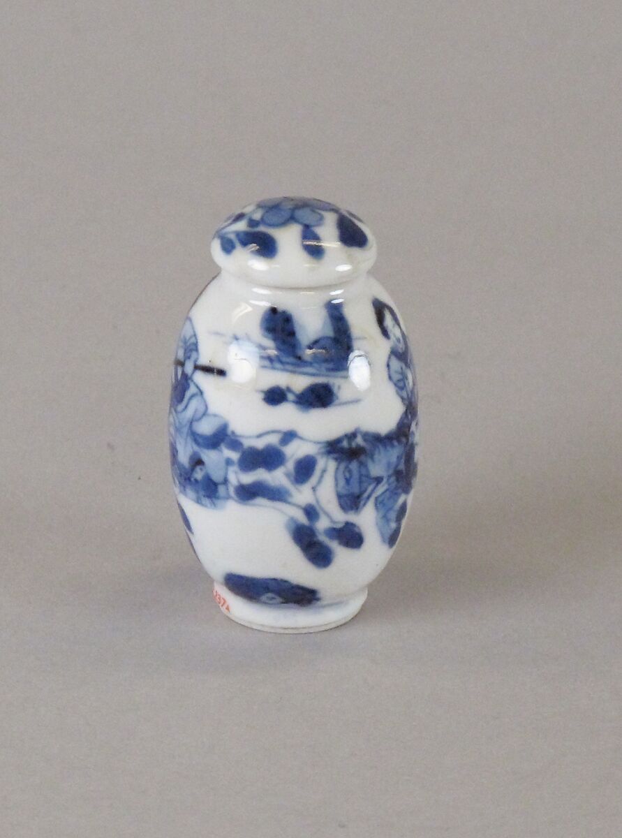 Jar with Female Rider, Porcelain painted with cobalt blue under a transparent glaze (Jingdezhen ware), China