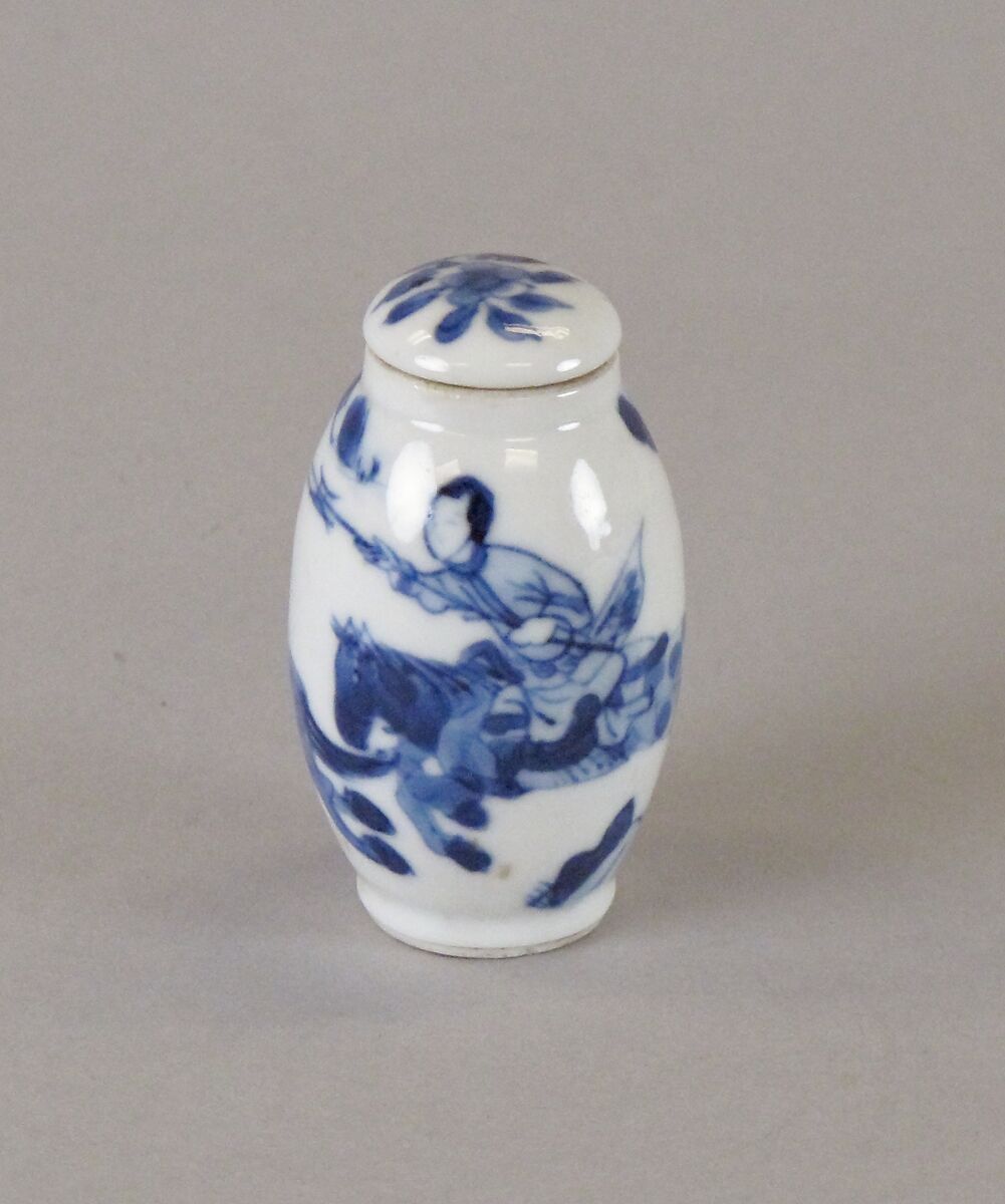 Jar with Female Rider, Porcelain painted with cobalt blue under a transparent glaze (Jingdezhen ware), China