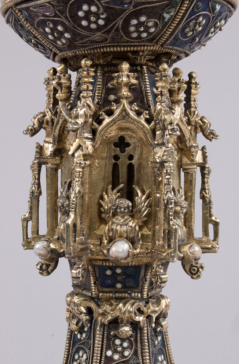 Chalice, Gilded silver, filigree enamel, pearls, Southeastern European
