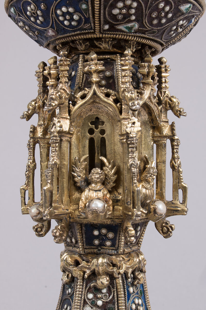 Chalice, Gilded silver, filigree enamel, pearls, Southeastern European