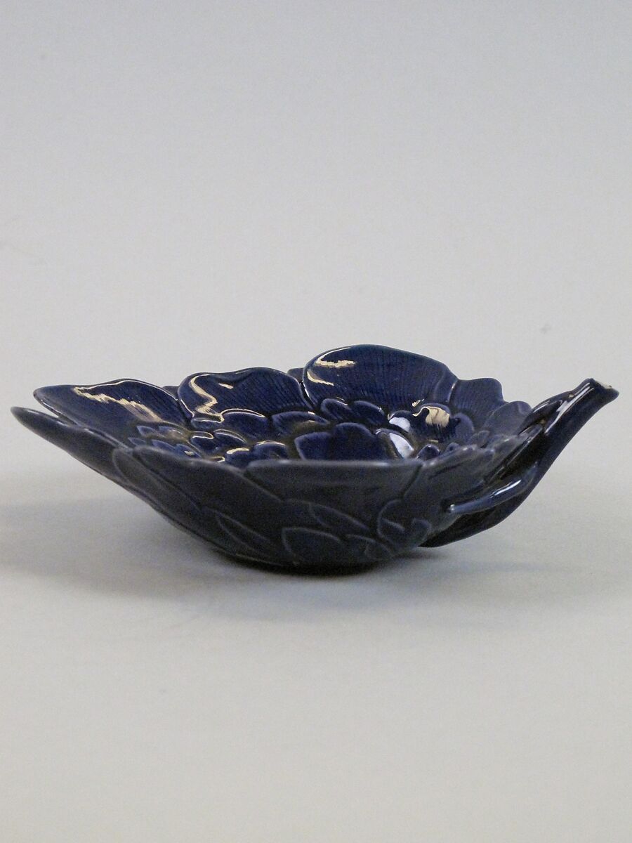 Lotus cup, Porcelain with blue glaze (Jingdezhen ware), China