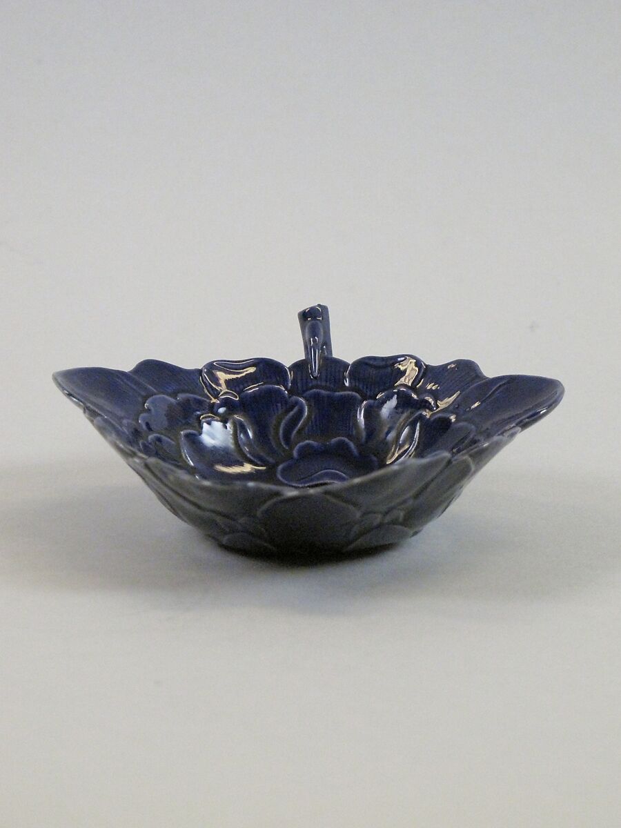 Lotus cup, Porcelain with blue glaze (Jingdezhen ware), China