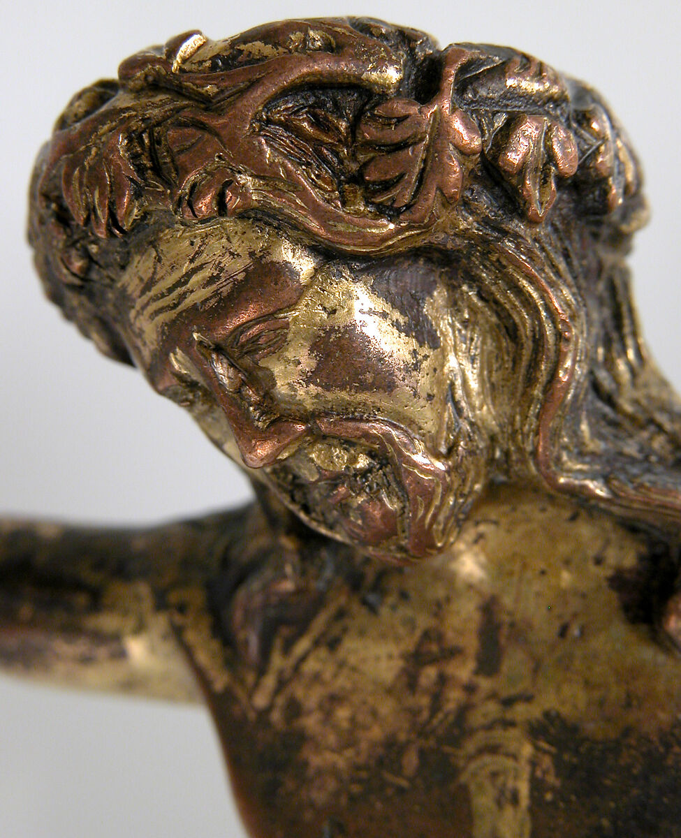Crucified Christ, Copper alloy with gilding, North French or Mosan
