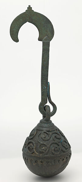 Counterweight with Vegetal Decoration, Copper alloy 