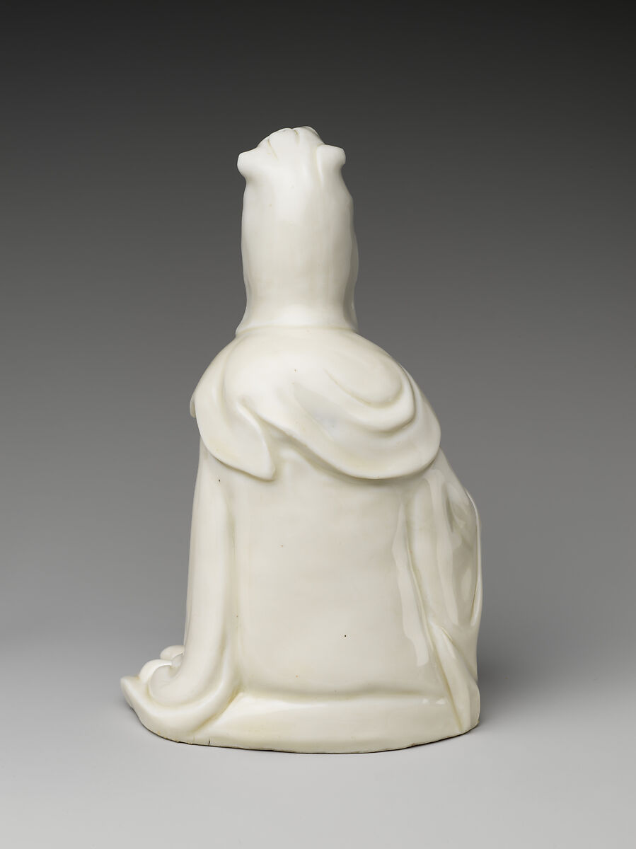 Figure of seated Bodhisattva Guanyin, Porcelain with white glaze (Dehua ware), China