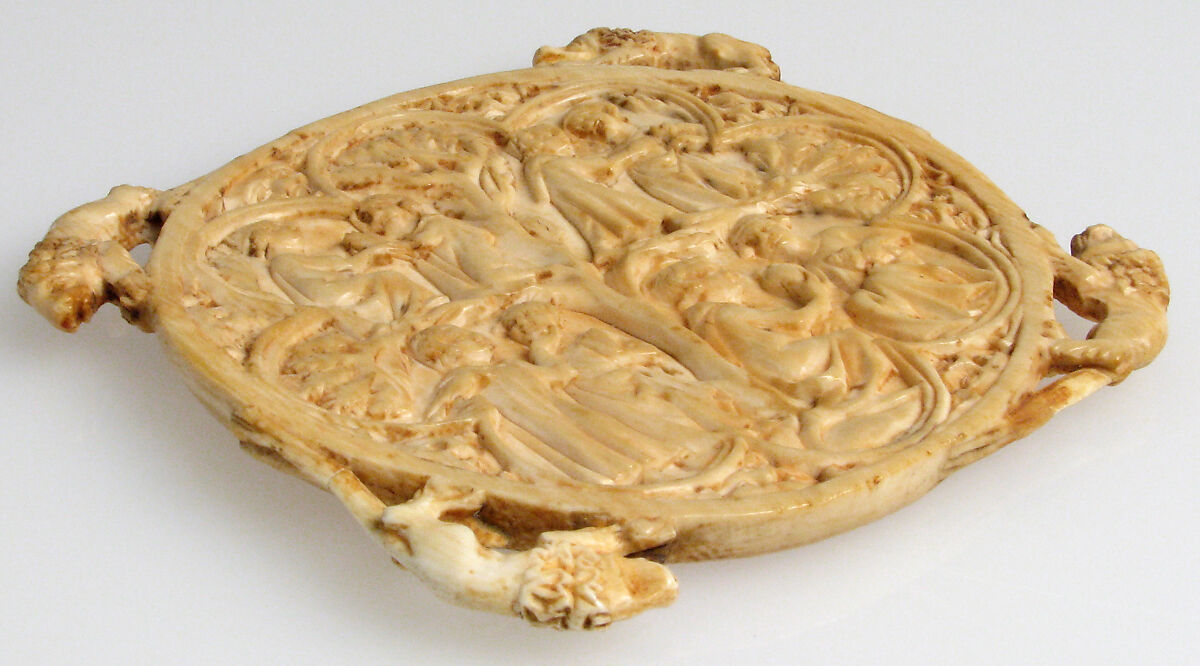 Mirror Case with scenes of paired lovers, Elephant Ivory, French