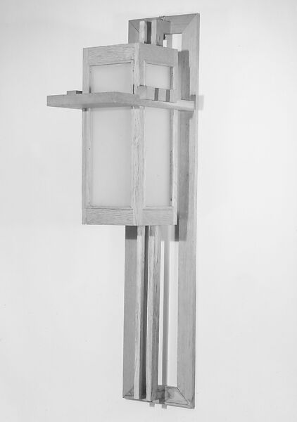 Light Fixture, Frank Lloyd Wright (American, Richland Center, Wisconsin 1867–1959 Phoenix, Arizona), White oak, glass, American