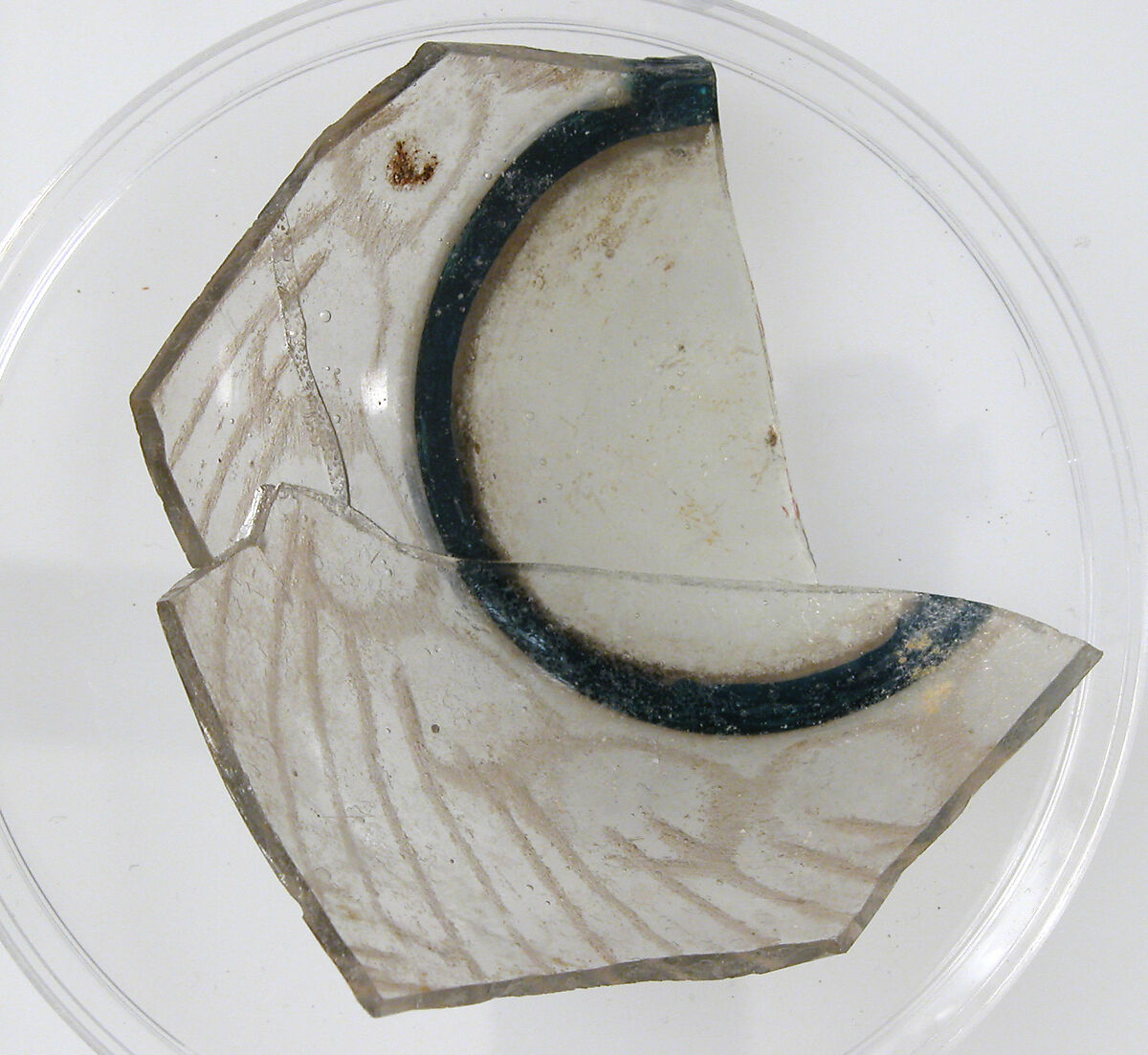 Bottom of a Vessel, Glass, Coptic 